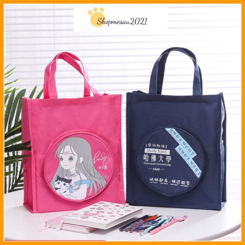 Túi đi học thêm kèm ví đựng bút cho bé trai và bé gái