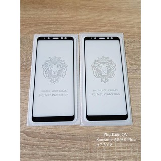 Kính Cường Lực 9D-9H Dành Cho Máy Samsung A8 2018 / A8 Plus 2018 - Full Màn - Full Keo - Không Chấm Li Ti