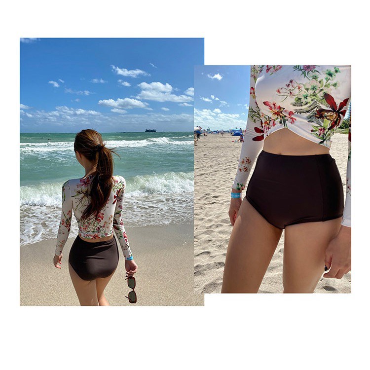 Bộ đồ bơi Bikini đi biển dành cho nữ 2 mảnh họa tiết hoa - Ảnh thật trải sàn | BigBuy360 - bigbuy360.vn