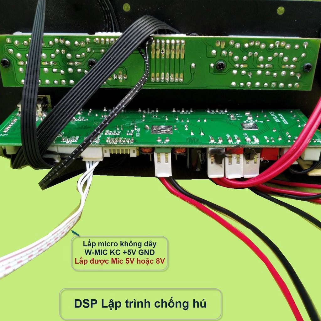 Mạch loa kéo DSP lập trình chống hú IC CS8673E 130W có nguồn xung 220V Bluetooth thế hệ mới