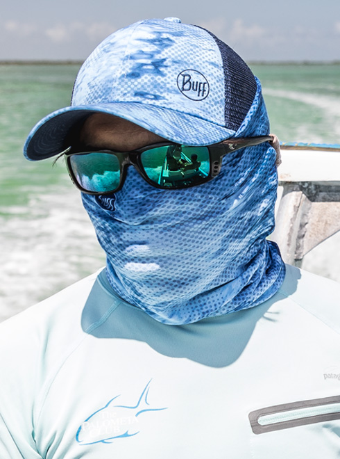 Khăn chạy bộ đa năng BUFF COOLNET UV+ CAMO BLUE-BLUE