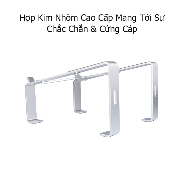 Giá Đỡ Để Bàn Laptop Hợp Kim Nhôm; Có Thể Gấp Gọn; Lưu Trữ Bàn Phím Sau Khi Sử Dụng