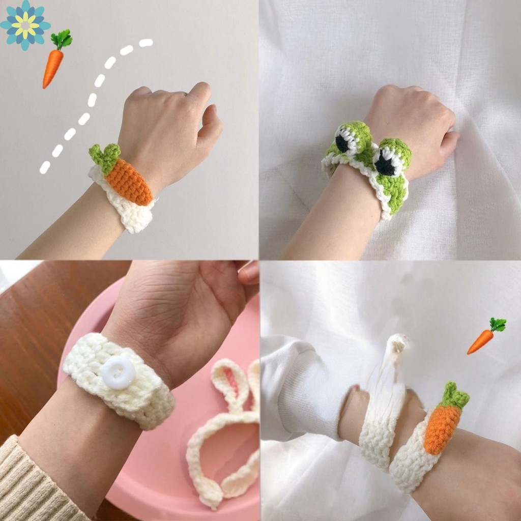 Vòng Tay Đan Len Thủ Công Hình Tai Thỏ Dễ Thương Thời Trang Cho Nữ/Sinh Viên/ Cặp Đôi