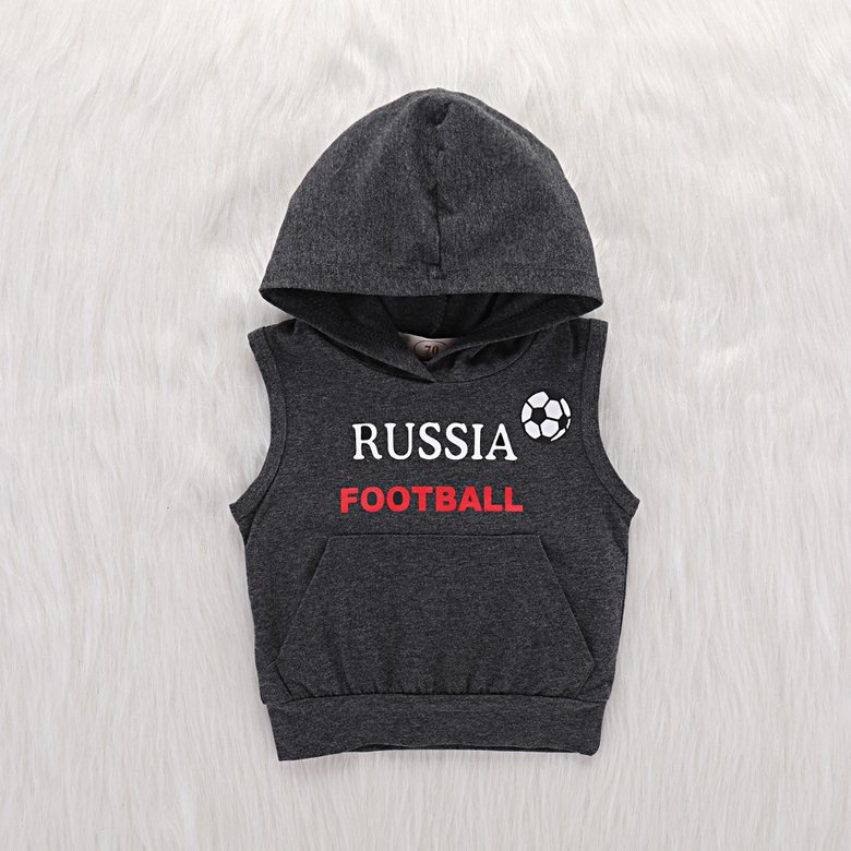 Bộ Áo Hoodie Sát Nách + Quần Dài Thời Trang Cho Bé Trai