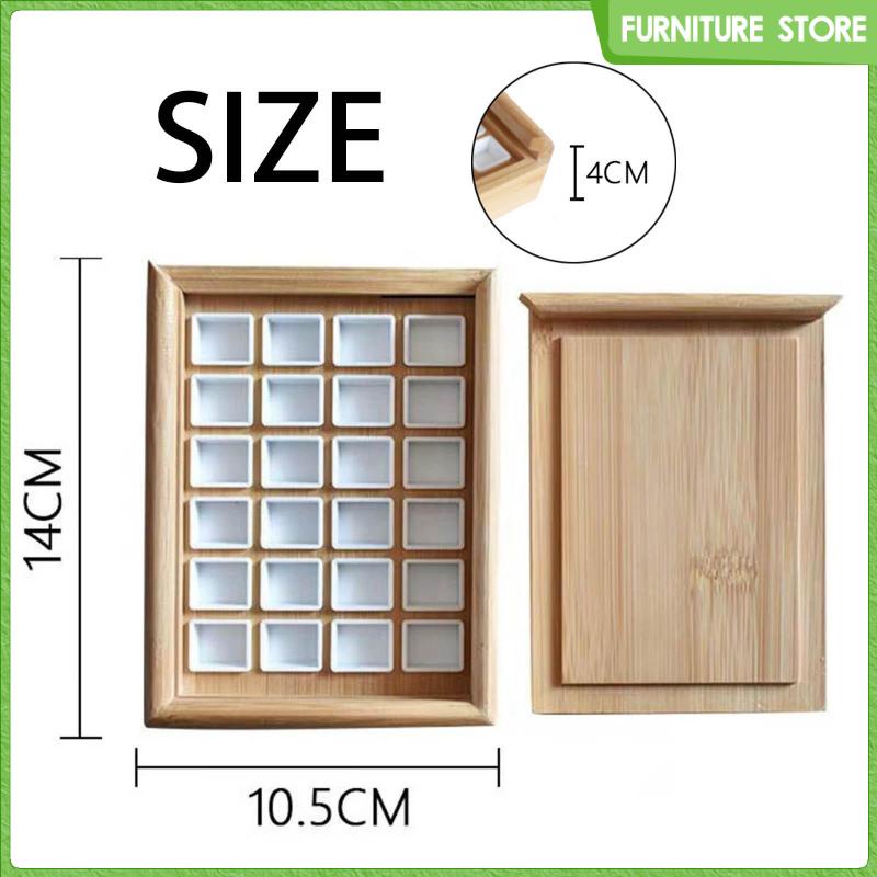 Bảng Rỗng Đựng Son Môi Màu Nước Bằng Gỗ Dành Cho Trẻ Em / Học Sinh
