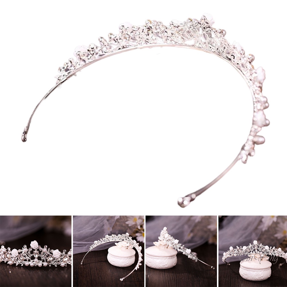 GETNOIVAS Cài Tóc Hình Vương Miện Đính Đá Thời Trang Cho Nữ