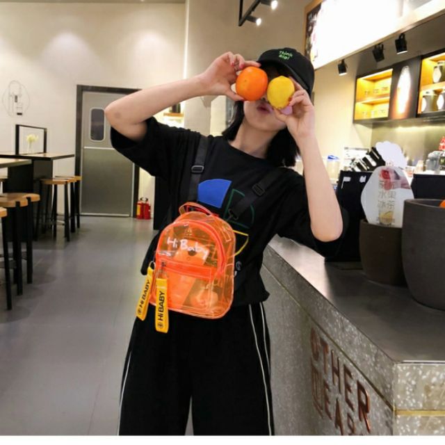 Ba lô mini trong suốt hàng quảng châu