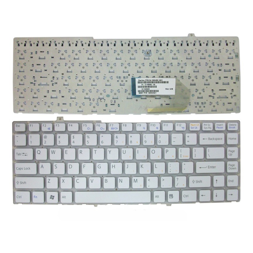 Bàn phím laptop Sony FW trắng