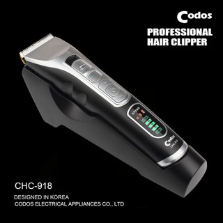 Tông đơ cắt tóc chuyên nghiệp Codos CHC 918 đèn bao pin + dock sạc