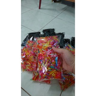 Chun buộc tóc cho bé, Thun cột tóc đen hoặc nhiều màu [gói 50gr, 100gr]