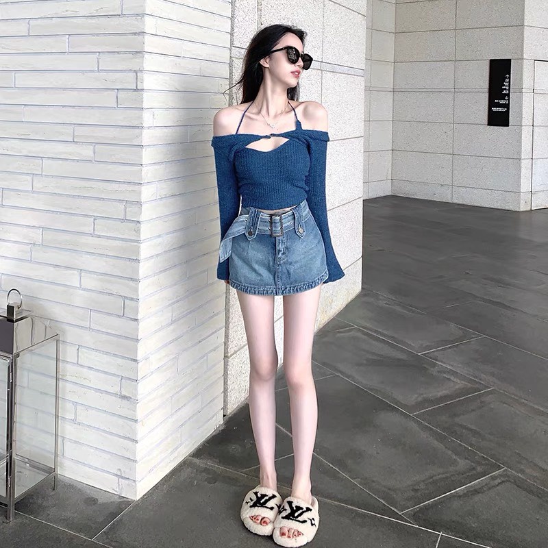 Áo yếm kèm khoác vải thun gân hot hit