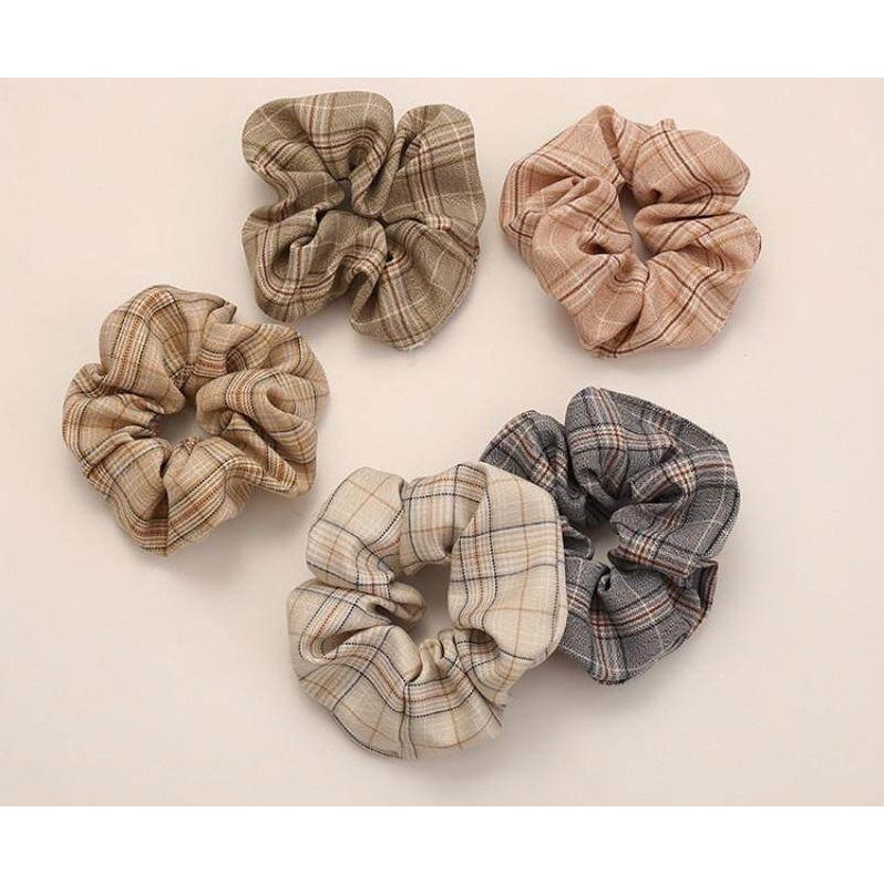 1 Chiếc Dây Cột/Buộc Tóc Ruột Lớn Tones Màu Trầm Phụ Kiện Tóc Thời Trang Hàn Quốc