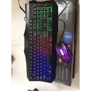 Combo Bàn phím chuột BOSSTON 837 Led 7 màu