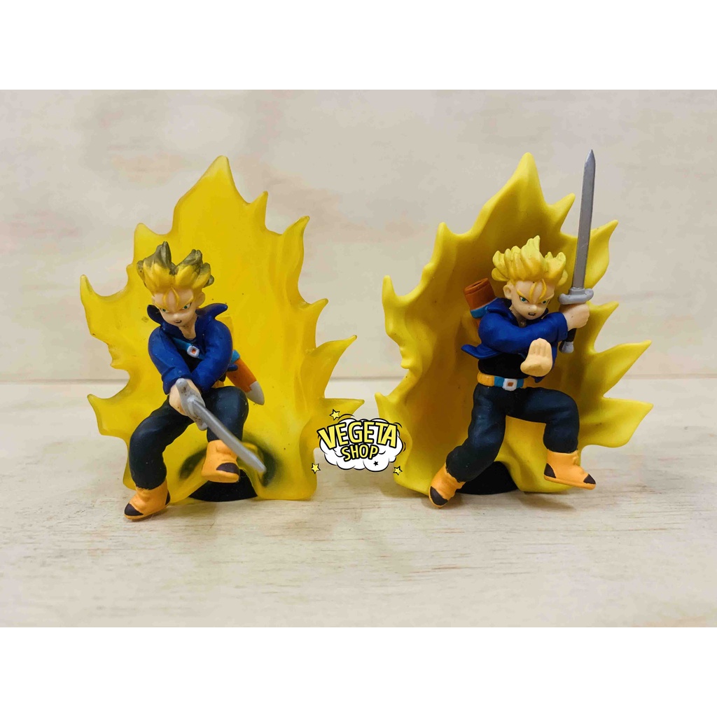 Mô hình Dragon Ball - Set Mô hình Trunks 2 phiên bản Bandai 2003 A &amp; B - Chính hãng Bandai - Cao 7,5cm