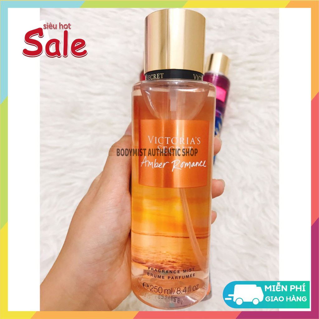 Xịt Thơm Body Mist Victoria’s Secret - AMBER ROMANCE (30ml-50ml-100ml) [𝑩𝒐𝒅𝒚𝒎𝒊𝒔𝒕 𝑨𝒖𝒕𝒉𝒆𝒏𝒕𝒊𝒄] | Thế Giới Skin Care