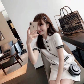 Đầm thun suông tay viền
