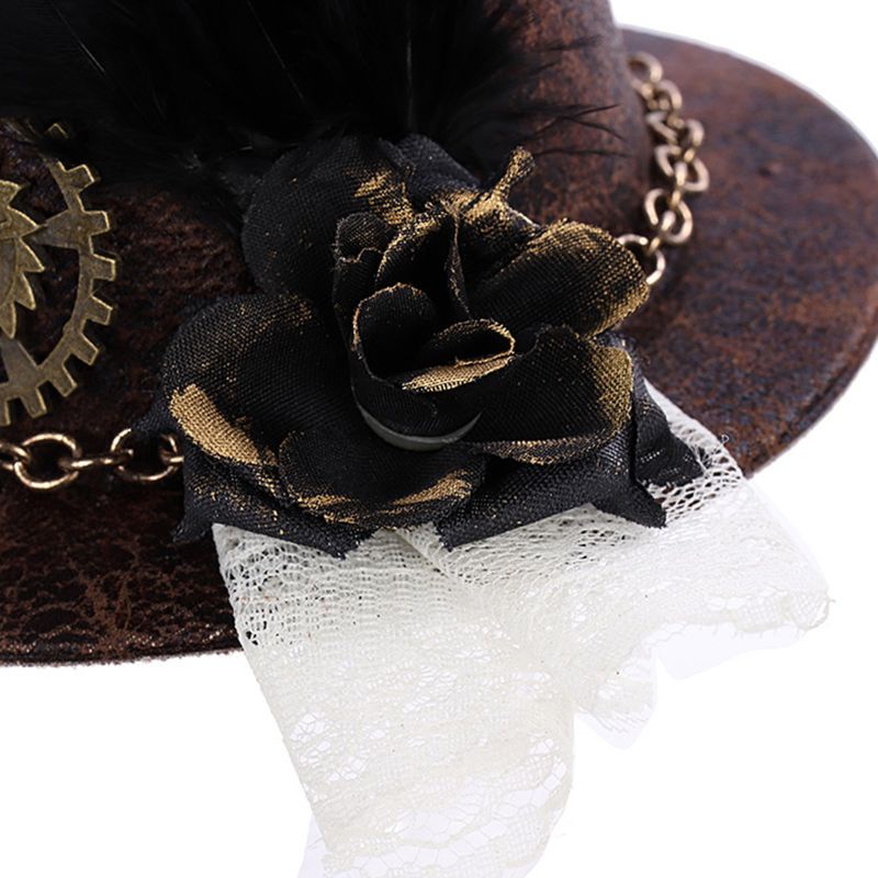 Kẹp Tóc Hình Trái Dưa Mini Phối Ren Phong Cách Steampunk Lolita Cổ Điển Cho Nữ