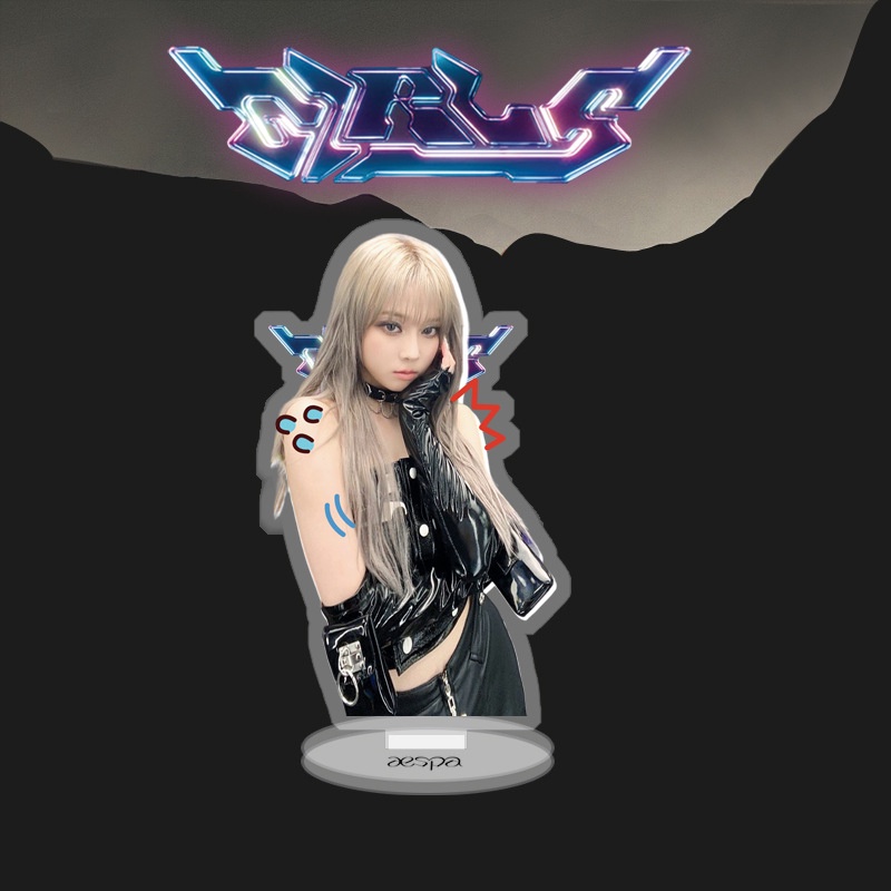 Album Ảnh Aespa Hai Mặt Bằng Acrylic Trang Trí Bàn Làm Việc