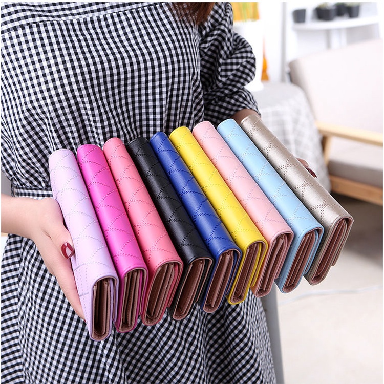 Ví Dài Mỏng Đính Vương Miện Kim Loại 2022 Thời Trang Xu Hướng Cho Nữ