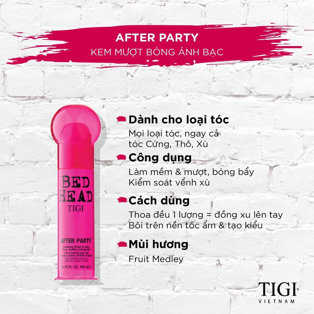 TIGI Kem Dưỡng Tóc Tigi Bed Head After Party 100ml