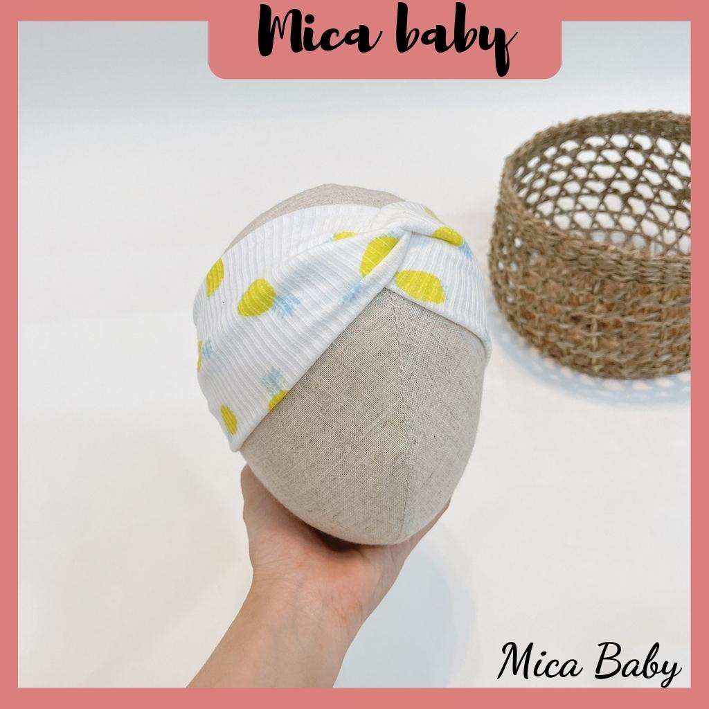 Băng đô mềm mại thoáng khí bản xoắn buộc cuộn dễ thương cho bé Mica baby BD03