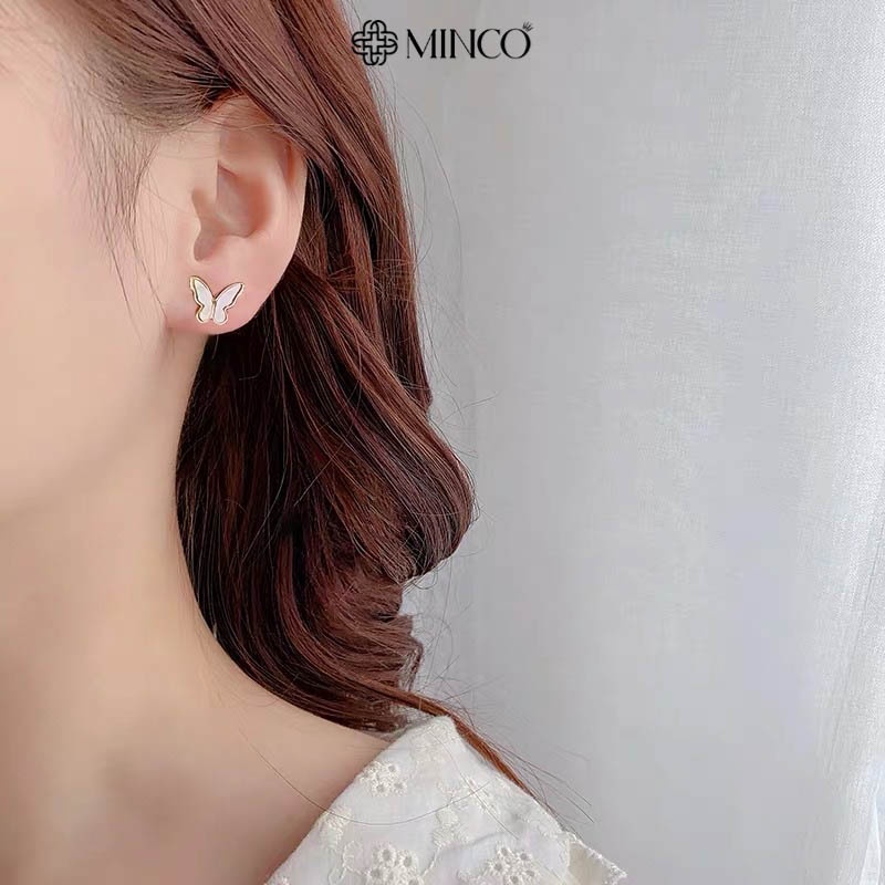 Bông tai nữ Minco Accessories hoa tai bươm bướm xinh xắn phụ kiện trang sức Hàn Quốc BT29
