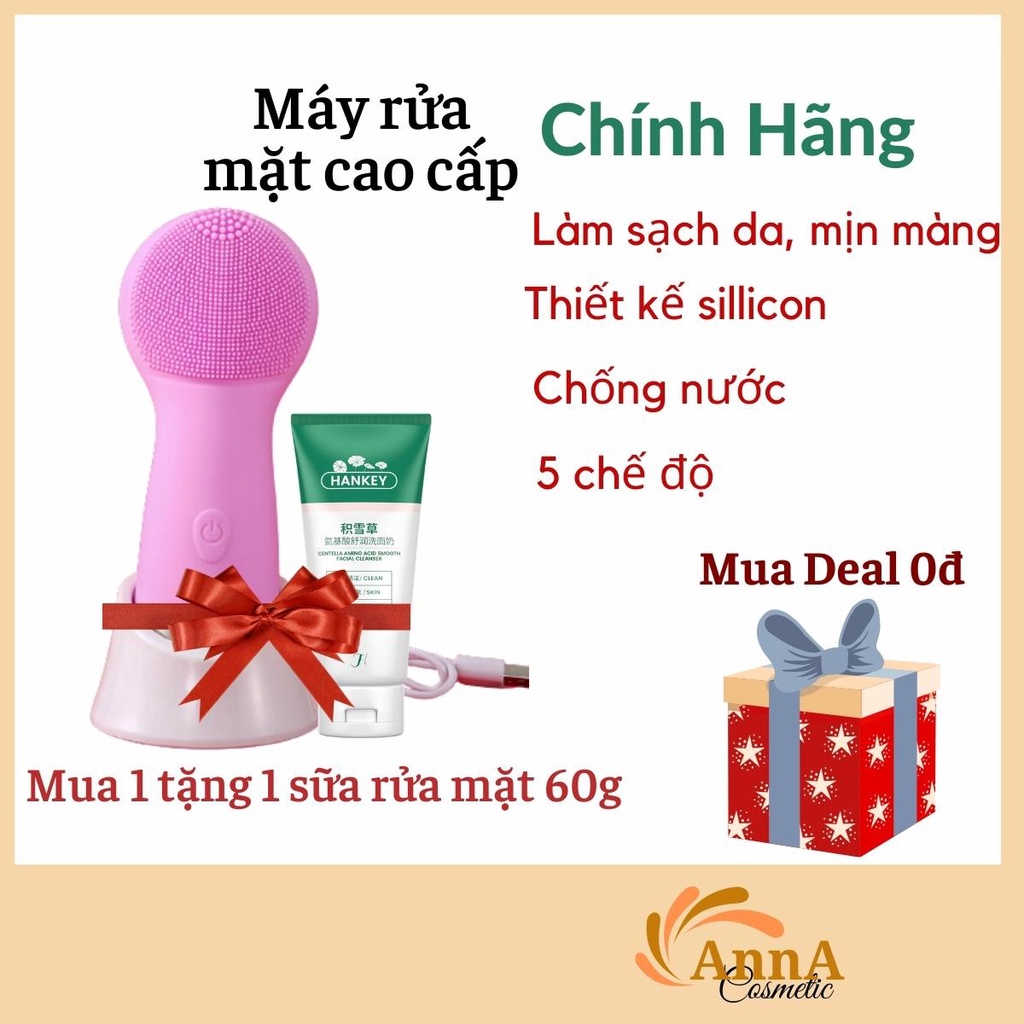 Máy Rửa Mặt Mini Máy Mát Xa Mặt Cầm Tay, Mát Xa Mắt, Đẩy Tinh Chất Nóng Lạnh Cao Cấp Sạc Điện L1919 Giúp Sạch Sâu Da