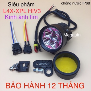 Đèn trợ sáng l4x xpl hiv3 kính ánh tím