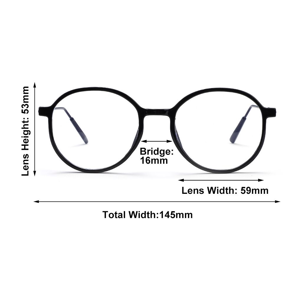 Kính Đọc Sách Gọng Tròn Trong Suốt Chống Ánh Sáng Xanh Phong Cách Vintage