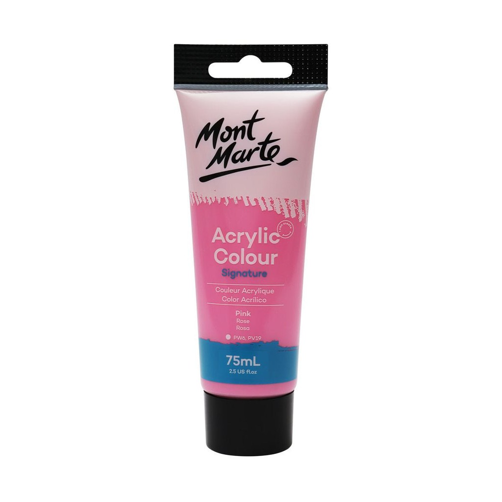 Màu Acrylic Mont Marte 75ml - Pink - Acrylic Colour Paint Signature 75ml (2.54oz) - MSCH7508