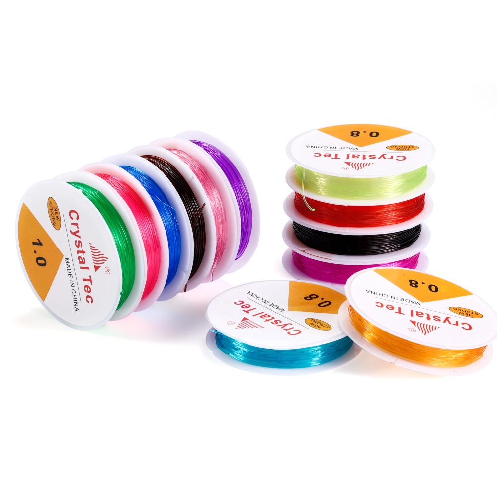 Cuộn dây ST.KUNKKA đường kính 2.5m đường kính 0.8mm co giãn nhiều màu sắc dùng làm trang sức thủ công
