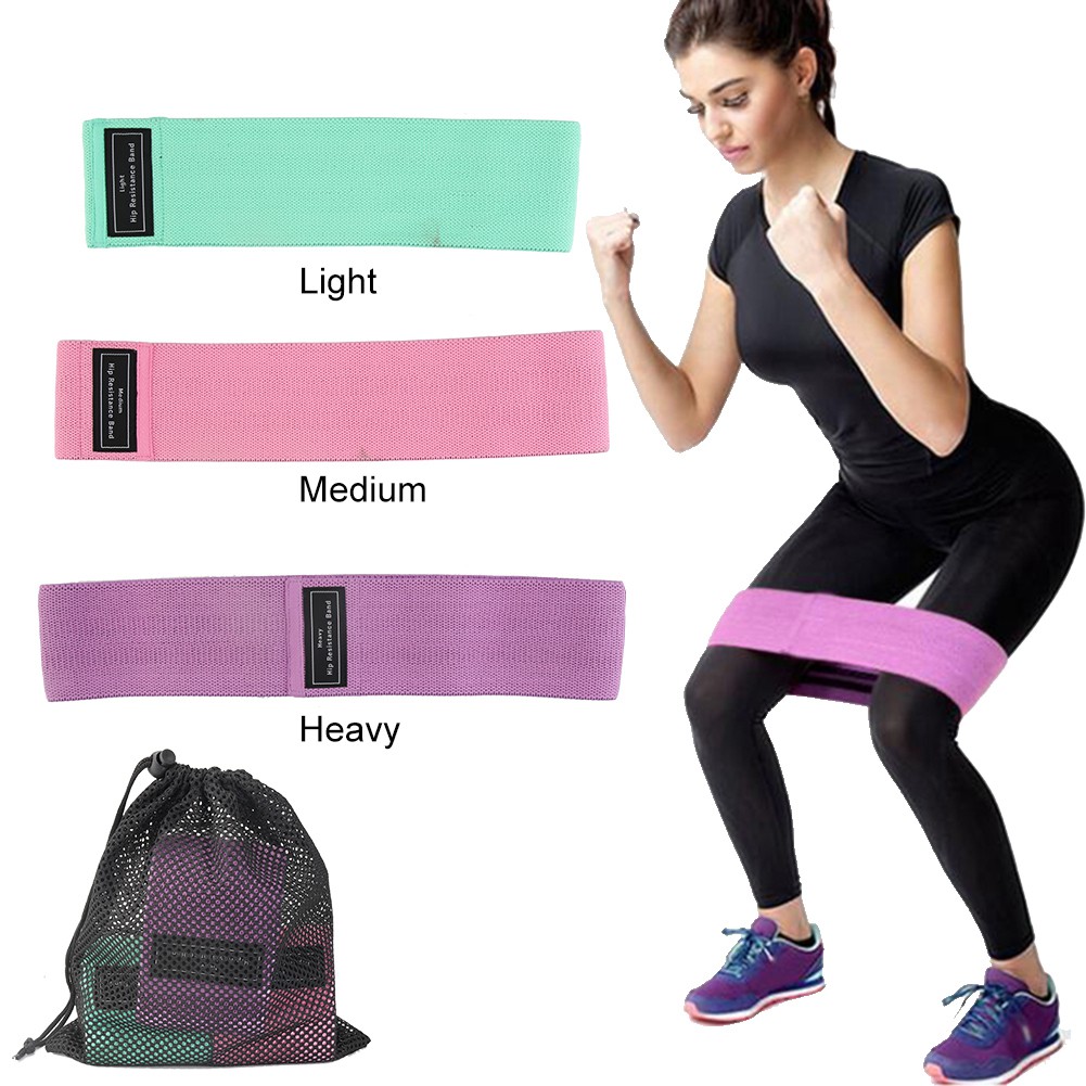 Fabric Resistance Bands Butt Exercise Loop Circles Set Legs Glutes Women