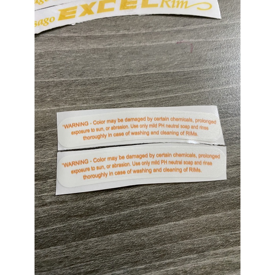 Bộ Tem Dán Niềng Excel Warning Đủ Màu