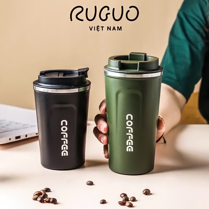 Bình giữ nhiệt inox Coffee kiểu dáng Hàn Quốc hàng chính hãng dung tích 510ml