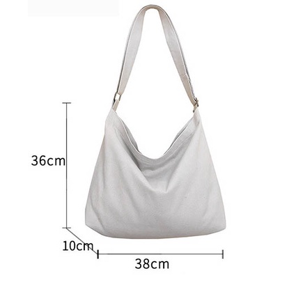 TÚI TOTE ĐEO CHÉO VẢI CANVAS, PHONG CÁCH ULZZANG, CÓ KHÓA, CÓ TÚI CON T16