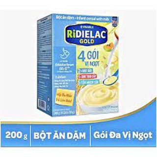 Bột ăn dặm Ridielac 4 gói 3 vị ngọt 200g