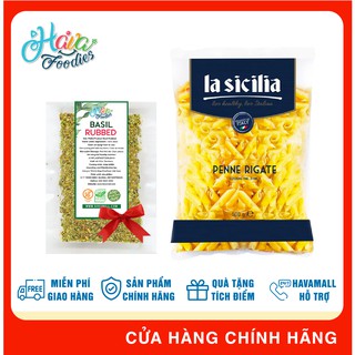 Tặng Lá Basil - Nui Penne Rigate La Sicilia gói 500gr