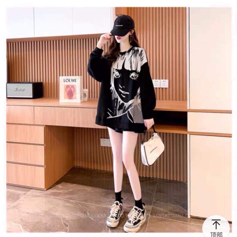 Áo nỉ bo cô gái đen LN12