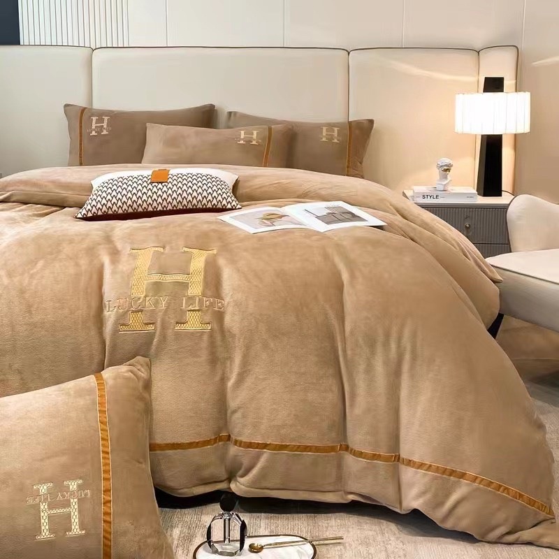 Bộ ga nỉ chữ H_sét nỉ 4 món sang trọng hiện đại tinh tế