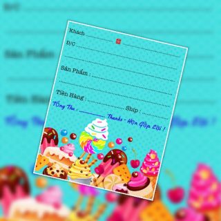 Decal giấy dán thông tin cho shoo