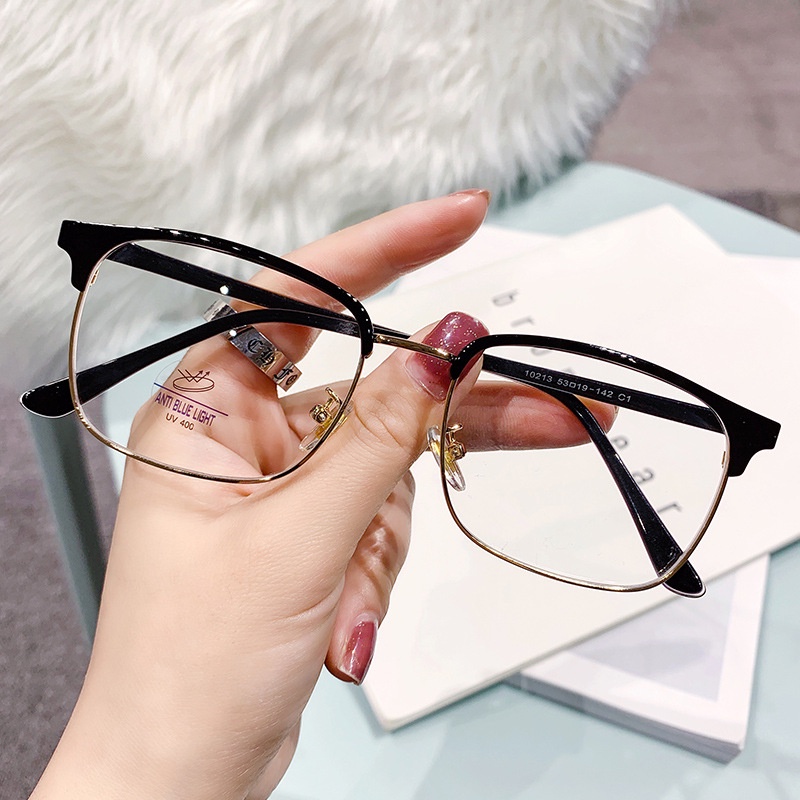 Kính cận VIENDO gọng kim loại vuông đổi màu chống ánh sáng xanh chống tia UV cao cấp thời trang cho nam và nữ