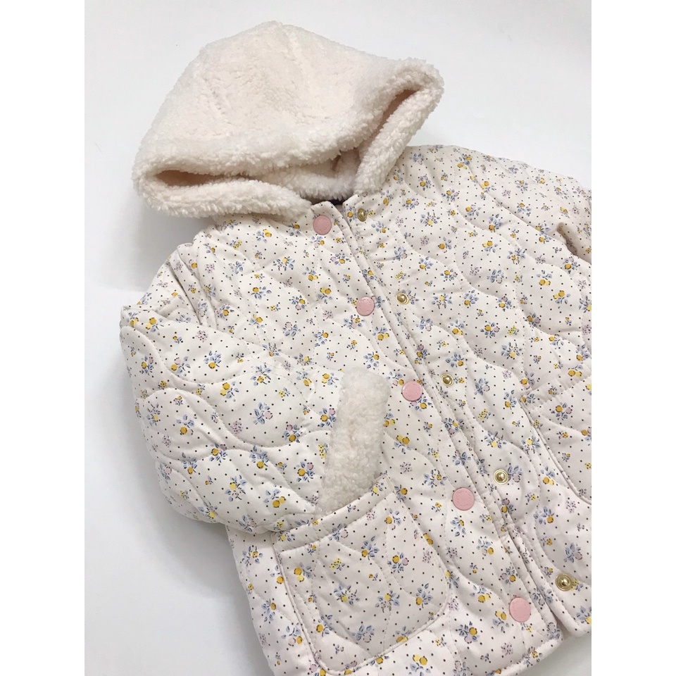 Áo khoác lót lông hoa nhí xuất xịn cho bé ASM004