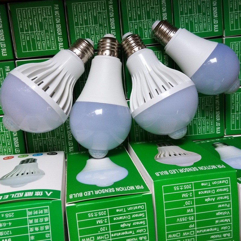 [SALE 7 NGÀY] Bóng đèn LED cảm biến chuyển động - cảm ứng hồng ngoại - cảm ứng rada bảo hành 1 đổi 1