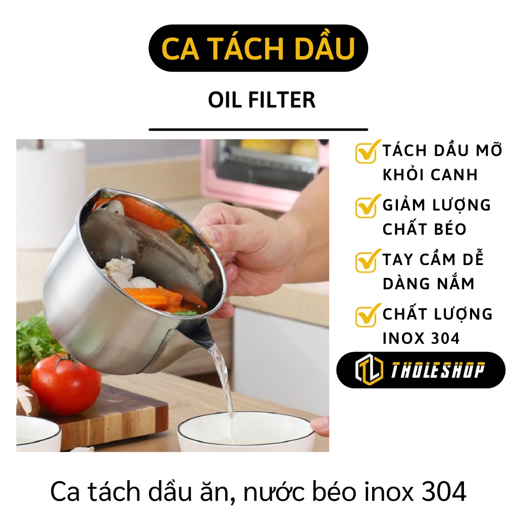 Ca Tách Dầu Ăn, Nước Béo - Nồi Gạn Mỡ, Chất Béo 1000ml Có Thể Đun Trên Bếp Từ 10029