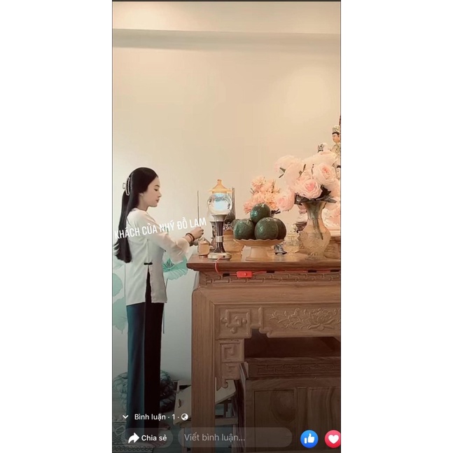 Đồ Lam Bà Ba Cách Tân Đi Chùa Vải Lụa Cao Cấp