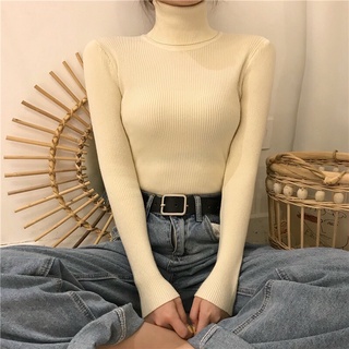 Áo len cổ lọ cho nữ.