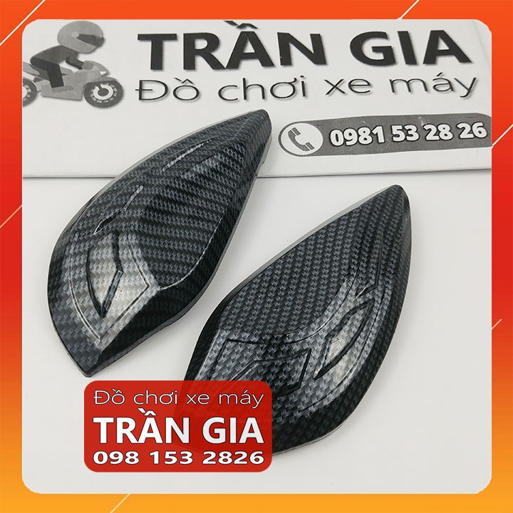 Ốp gác chân sau nhỏ xe Sh Mode năm 2020-2021-2022 Sh Mo nữ xi inox carbon cacbon - phụ kiện trang trí