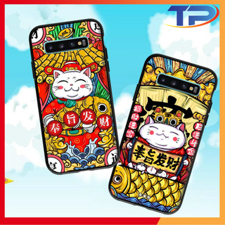 Ốp lưng Samsung Galaxy S10 Plus / S10 / S9 Plus / S9 / S8 Plus / S8 / S7 Edge Mèo Thần Tài 04