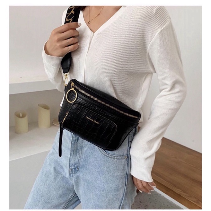 Túi đeo chéo bao tử nữ đẹp cá tính đi chơi hot trend