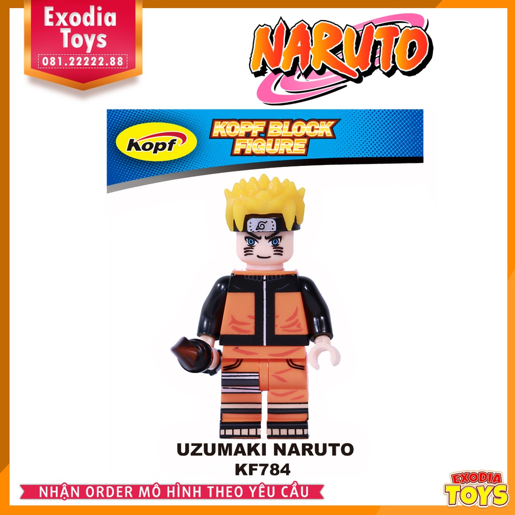 Xếp hình Minifigure nhân vật Naruto Truyền Nhân Cửu Vỹ Hồ - Đồ Chơi Lắp Ghép Sáng Tạo - KOPF KF6078